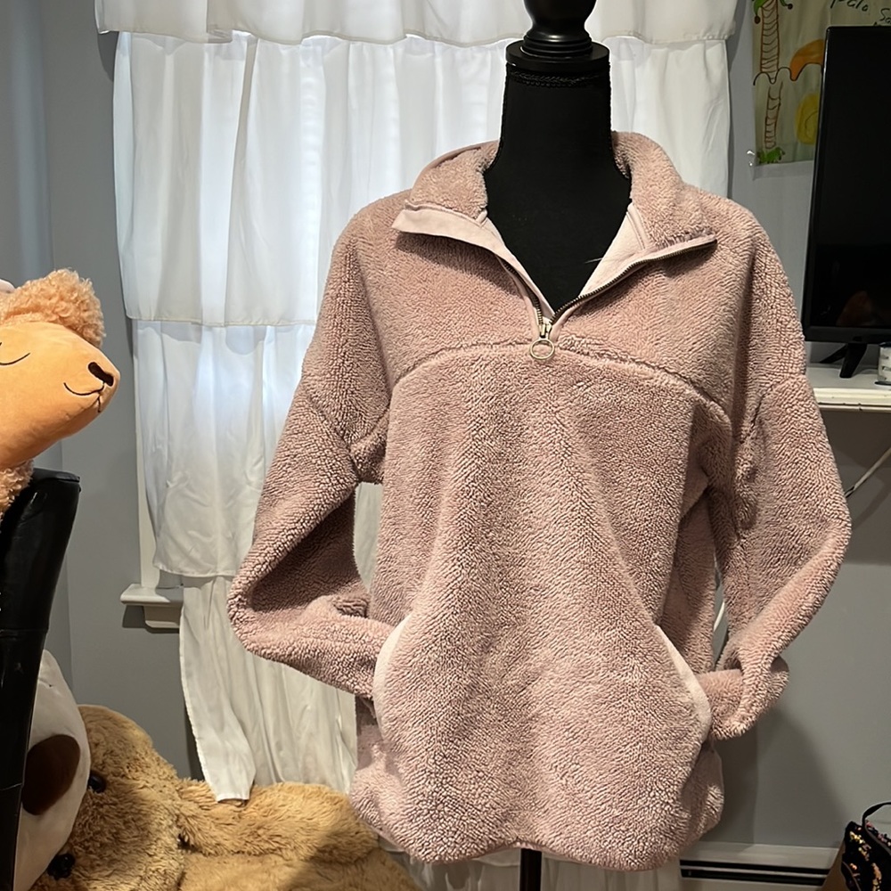 Time & True pink sweater.